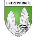Entrepierres 04 ville sticker blason écusson autocollant adhésif
