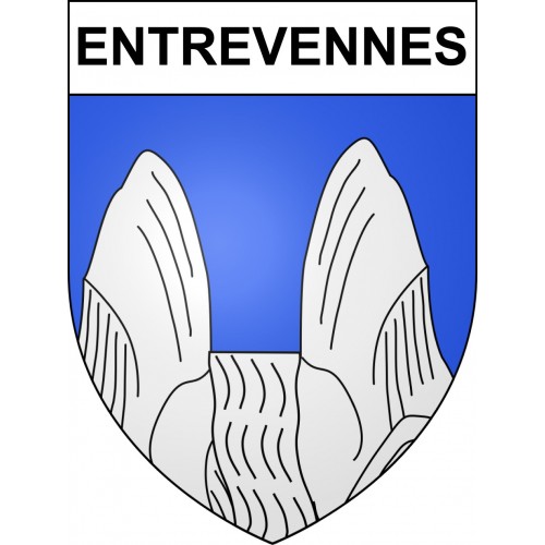 Entrevennes 04 ville sticker blason écusson autocollant adhésif