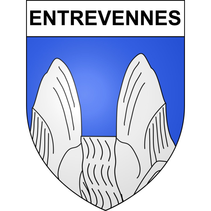 Entrevennes 04 ville sticker blason écusson autocollant adhésif
