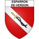 Pegatinas escudo de armas de Esparron-de-Verdon adhesivo de la etiqueta engomada