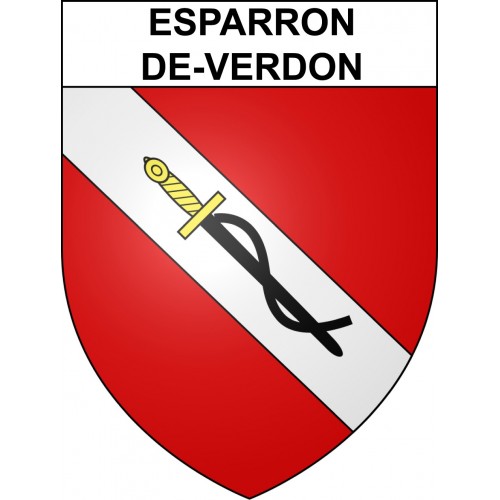 Esparron-de-Verdon Sticker wappen, gelsenkirchen, augsburg, klebender aufkleber