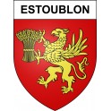 Estoublon 04 ville sticker blason écusson autocollant adhésif