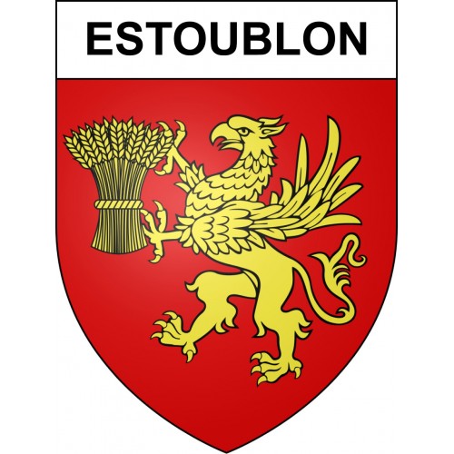 Estoublon 04 ville sticker blason écusson autocollant adhésif