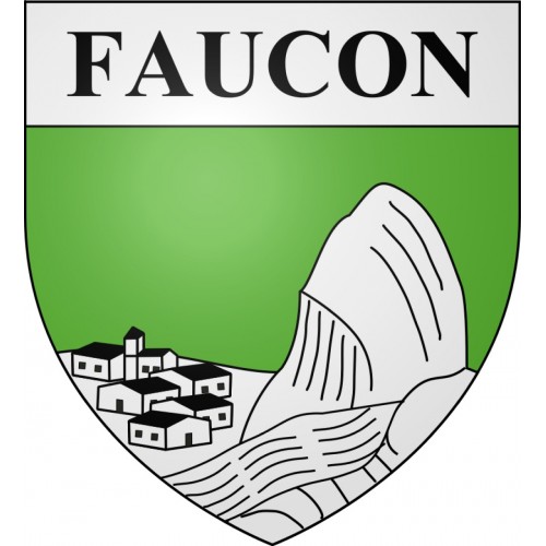 Pegatinas escudo de armas de Faucon-du-Caire adhesivo de la etiqueta engomada