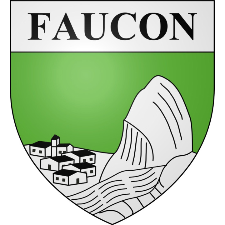 Pegatinas escudo de armas de Faucon-du-Caire adhesivo de la etiqueta engomada