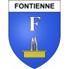 Pegatinas escudo de armas de Fontienne adhesivo de la etiqueta engomada