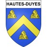 Pegatinas escudo de armas de Hautes-Duyes adhesivo de la etiqueta engomada