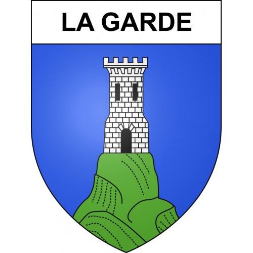 Pegatinas escudo de armas de La Garde adhesivo de la etiqueta engomada
