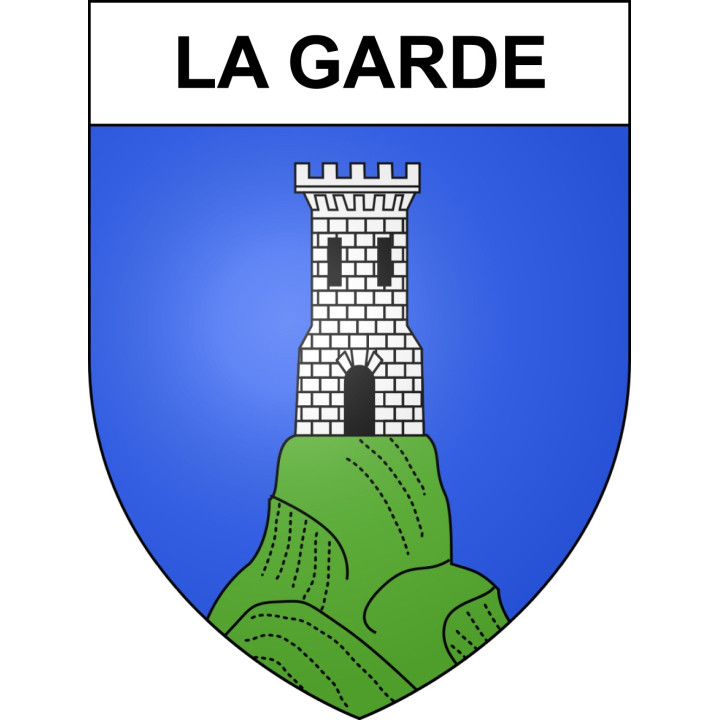 Pegatinas escudo de armas de La Garde adhesivo de la etiqueta engomada