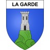 Pegatinas escudo de armas de La Garde adhesivo de la etiqueta engomada