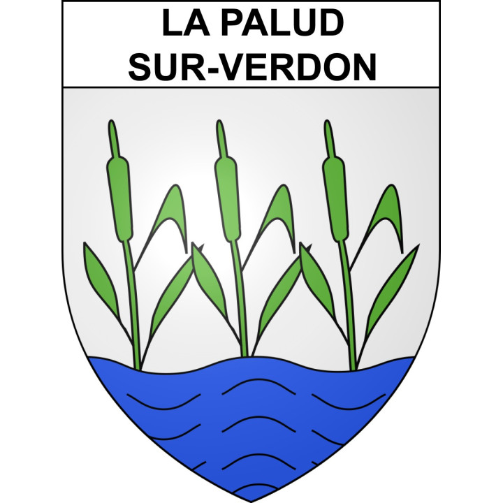 Pegatinas escudo de armas de La Palud-sur-Verdon adhesivo de la etiqueta engomada