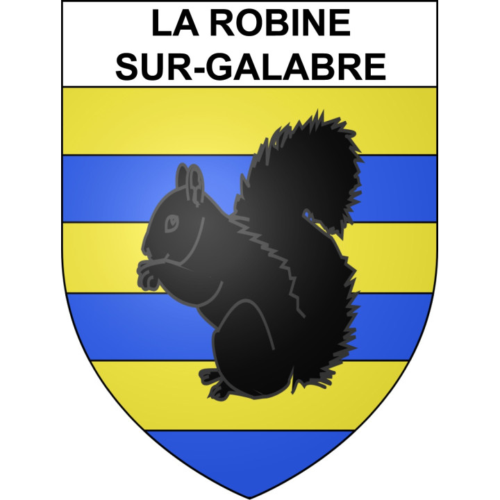 Pegatinas escudo de armas de La Robine-sur-Galabre adhesivo de la etiqueta engomada