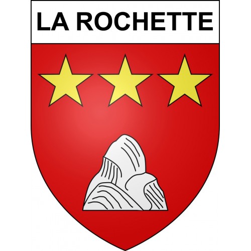Pegatinas escudo de armas de La Rochette adhesivo de la etiqueta engomada
