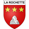 Pegatinas escudo de armas de La Rochette adhesivo de la etiqueta engomada