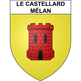 Le Castellard-Mélan Sticker wappen, gelsenkirchen, augsburg, klebender aufkleber