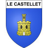 Pegatinas escudo de armas de Le Castellet adhesivo de la etiqueta engomada