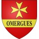Pegatinas escudo de armas de Les Omergues adhesivo de la etiqueta engomada