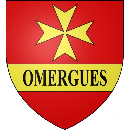Stickers coat of arms Les Omergues adhesive sticker