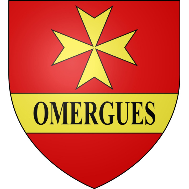 Les Omergues Sticker wappen, gelsenkirchen, augsburg, klebender aufkleber