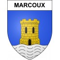 Marcoux 04 ville sticker blason écusson autocollant adhésif