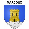 Marcoux 04 ville sticker blason écusson autocollant adhésif