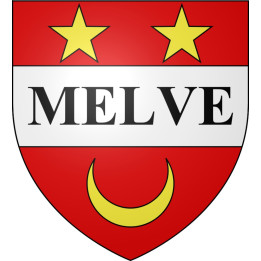Pegatinas escudo de armas de Melve adhesivo de la etiqueta engomada