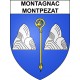 Stickers coat of arms Montagnac-Montpezat adhesive sticker