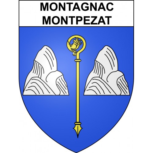 Montagnac-Montpezat 04 ville sticker blason écusson autocollant adhésif
