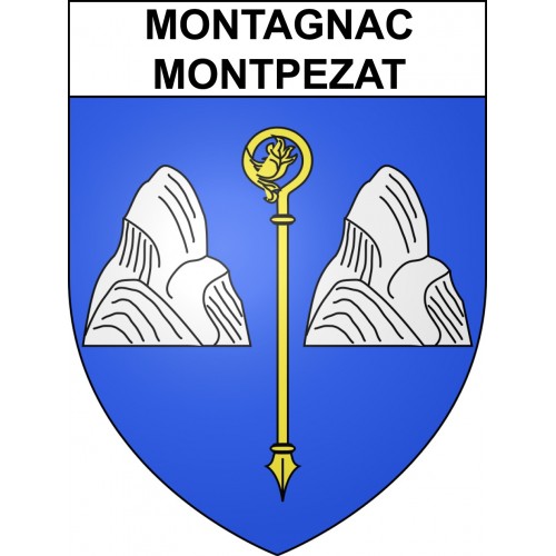 Stickers coat of arms Montagnac-Montpezat adhesive sticker