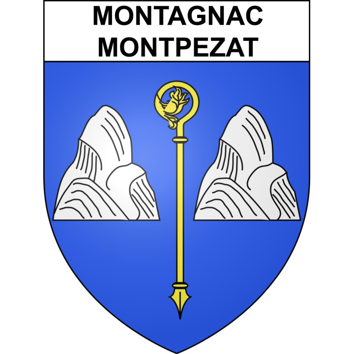Stickers coat of arms Montagnac-Montpezat adhesive sticker