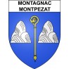 Montagnac-Montpezat 04 ville sticker blason écusson autocollant adhésif