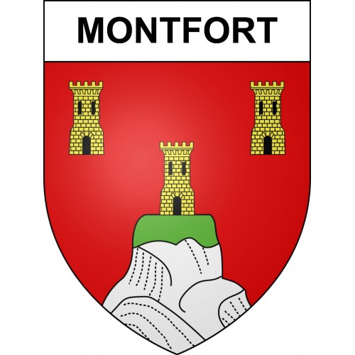 Pegatinas escudo de armas de Montfort adhesivo de la etiqueta engomada