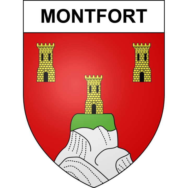 Montfort Sticker wappen, gelsenkirchen, augsburg, klebender aufkleber