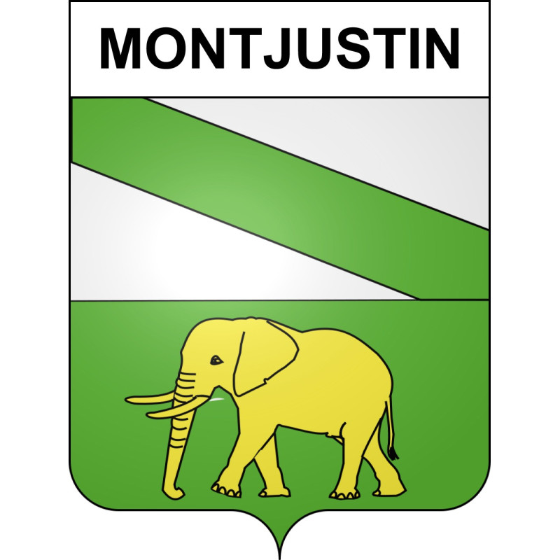 Stickers coat of arms Montjustin adhesive sticker