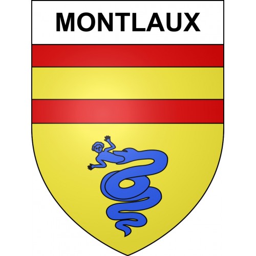 Pegatinas escudo de armas de Montlaux adhesivo de la etiqueta engomada