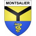 Pegatinas escudo de armas de Montsalier adhesivo de la etiqueta engomada
