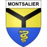 Pegatinas escudo de armas de Montsalier adhesivo de la etiqueta engomada