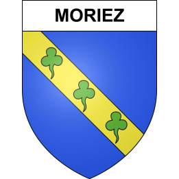 Pegatinas escudo de armas de Moriez adhesivo de la etiqueta engomada