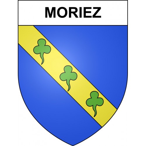 Pegatinas escudo de armas de Moriez adhesivo de la etiqueta engomada