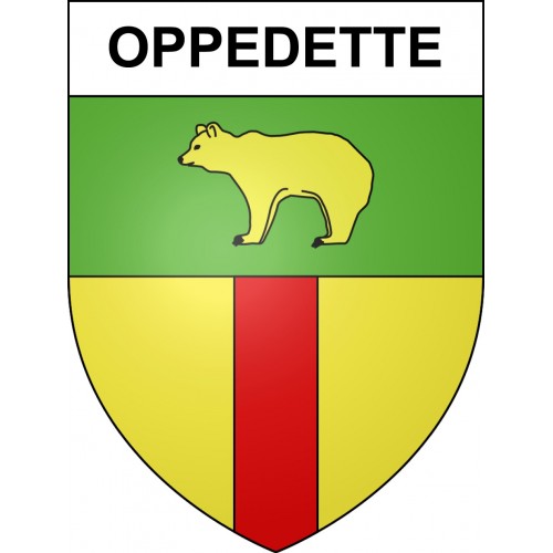 Pegatinas escudo de armas de Oppedette adhesivo de la etiqueta engomada