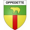 Pegatinas escudo de armas de Oppedette adhesivo de la etiqueta engomada