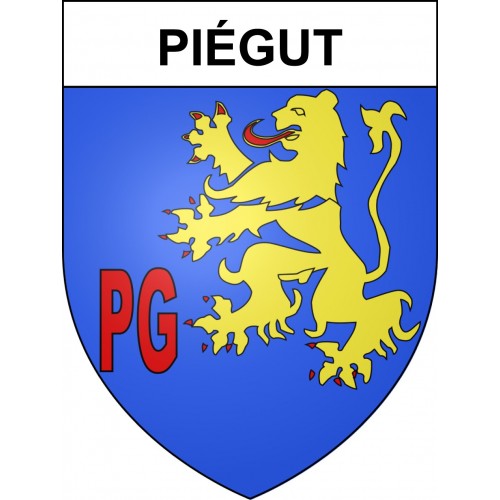 Piégut 04 ville sticker blason écusson autocollant adhésif