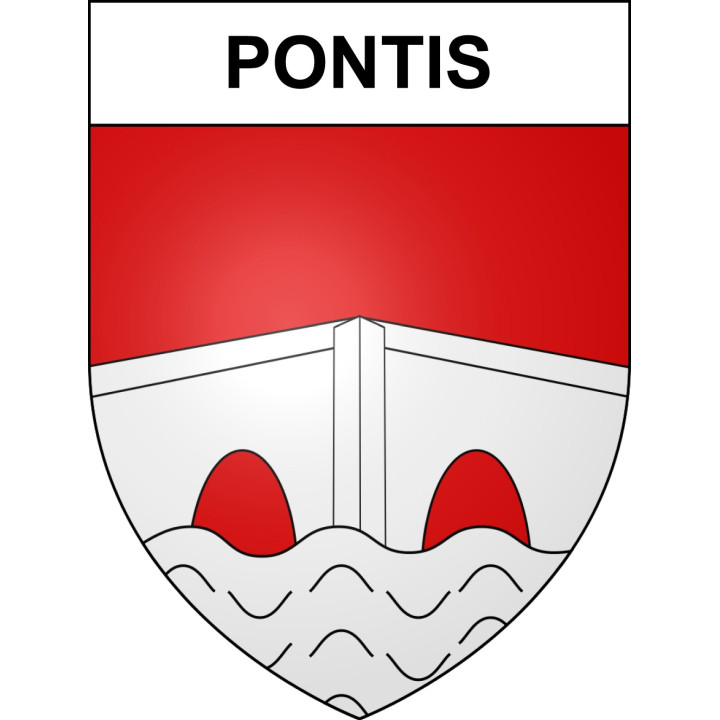 Pegatinas escudo de armas de Pontis adhesivo de la etiqueta engomada