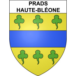 Pegatinas escudo de armas de Prads-Haute-Bléone adhesivo de la etiqueta engomada