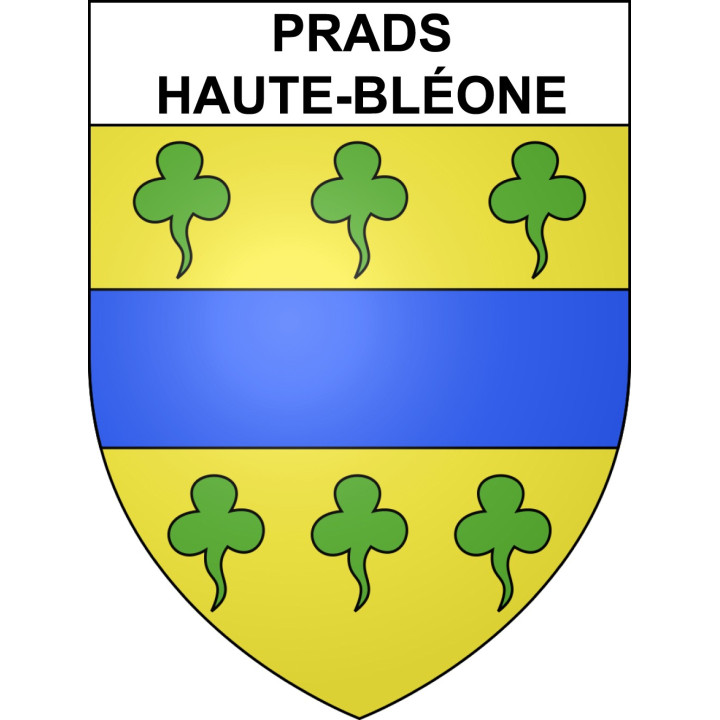 Pegatinas escudo de armas de Prads-Haute-Bléone adhesivo de la etiqueta engomada