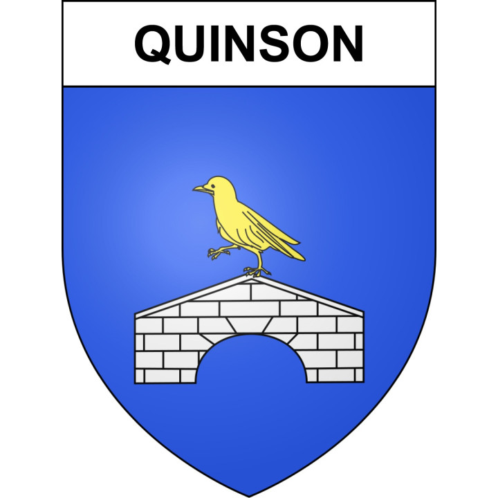 Quinson 04 ville sticker blason écusson autocollant adhésif