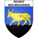 Revest-des-Brousses 04 ville sticker blason écusson autocollant adhésif