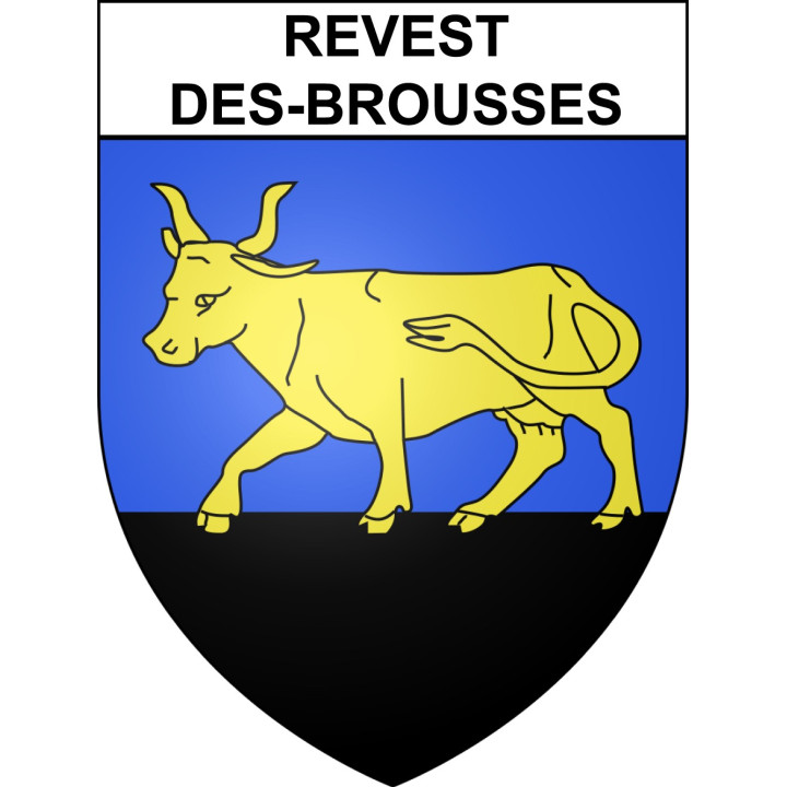 Pegatinas escudo de armas de Revest-des-Brousses adhesivo de la etiqueta engomada