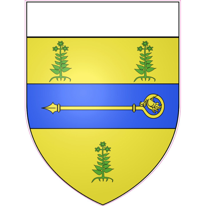 Pegatinas escudo de armas de Saint-Benoît adhesivo de la etiqueta engomada