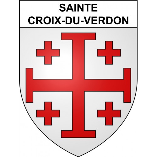 Pegatinas escudo de armas de Sainte-Croix-du-Verdon adhesivo de la etiqueta engomada